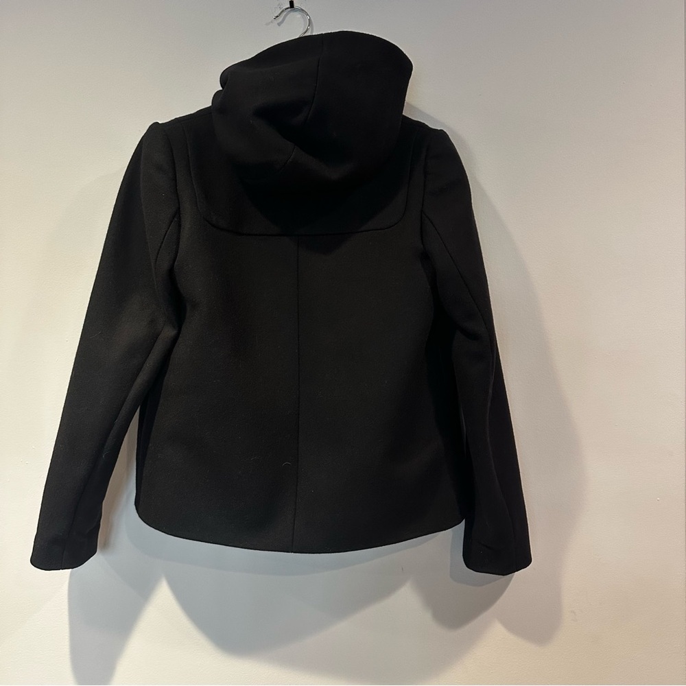 J. Crew Women's Melton Wool Hooded Jacket In Black - Picture 7 of 7